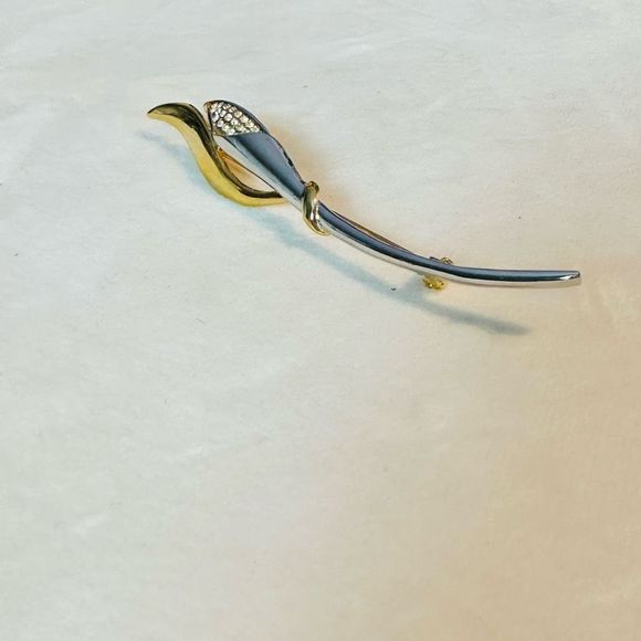 Giani Valentino Gold & Silver Pin Brooch - Picture 3 of 7